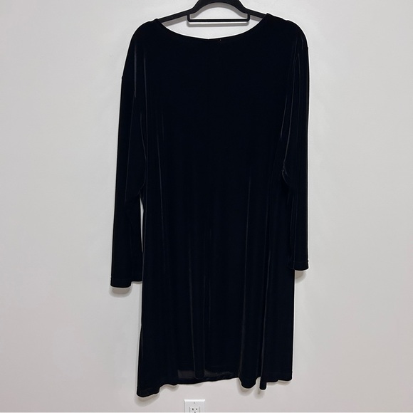 Susan Graver Style Elegant Black Velour Dress Women’s Size 2XL Whimsygoth *READ - Picture 2 of 11